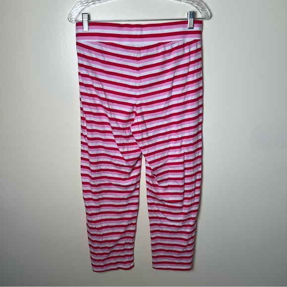 J.Crew 100% Cotton Pink Red Striped Knit Pajama Set Pants Long Sleeve Medium (P) - Picture 13 of 13